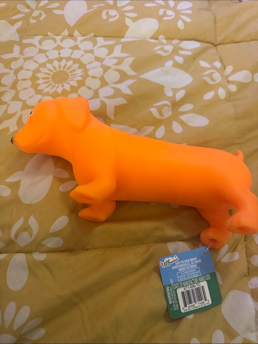 Jumbo orange dog squishy